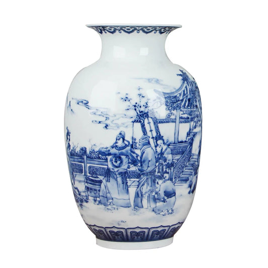 Chinese Blue and White Ceramic Vase Antique
