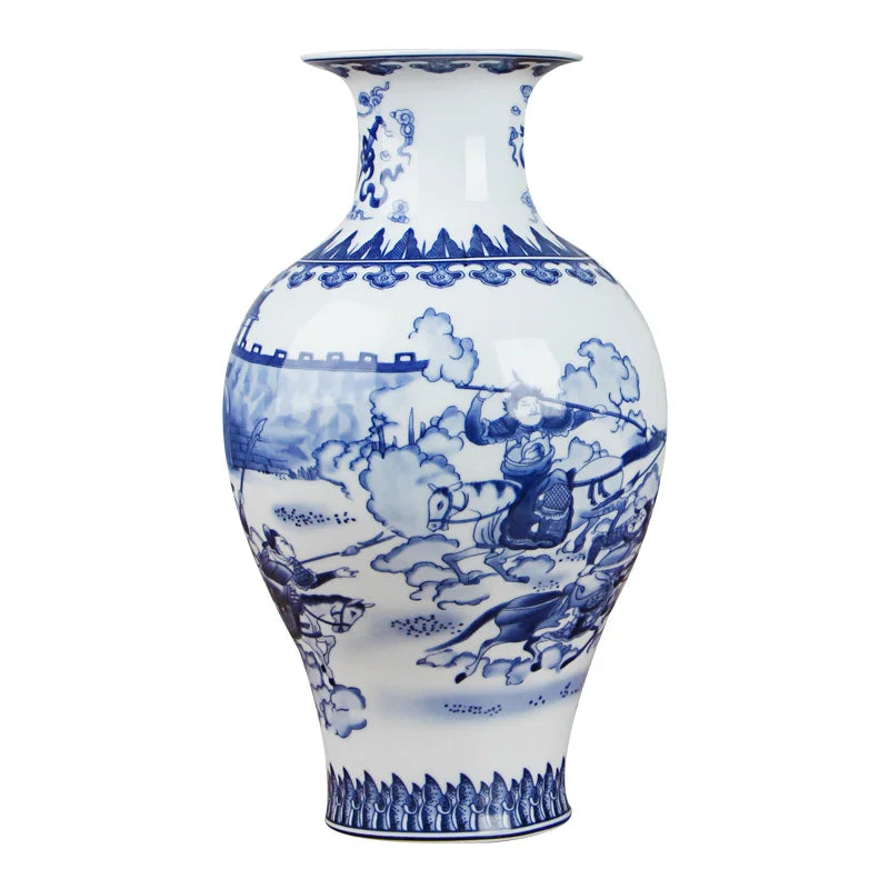 Chinese Blue and White Ceramic Vase Antique