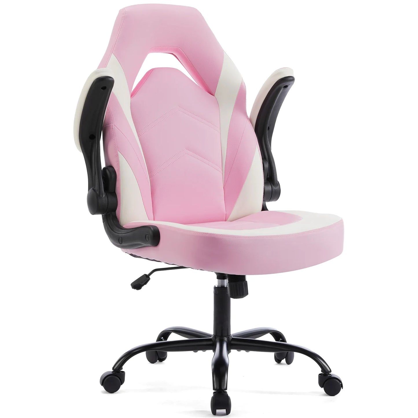 JHK Ergonomic Adjustable PU Leather Chair Flip-up Armrest