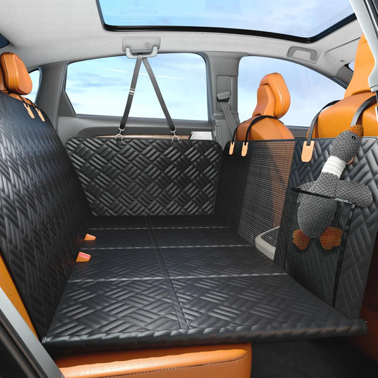 Car Rear Seat Dog Seat Cover, Hard Bottom.