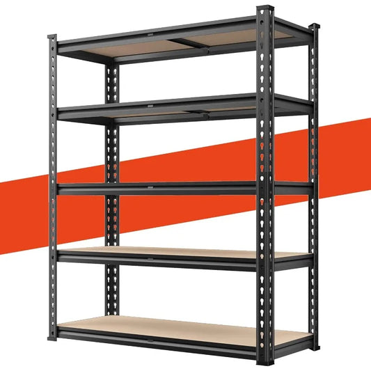 72" Garage Shelving, 2000LBS, 5 Tier Metal Shelving
