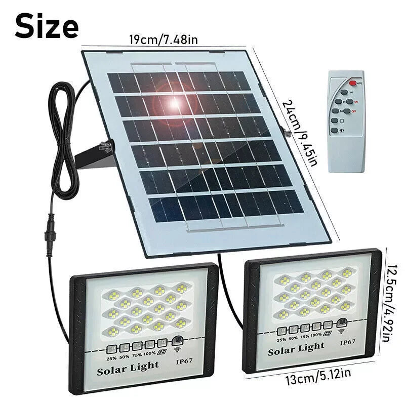 300W LED Solar Street Lights  Lamps Waterproof Spotlight