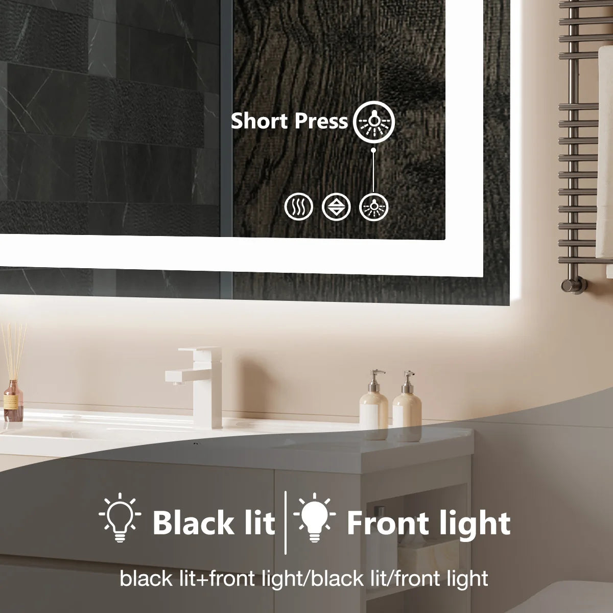 JHK 36"x 24"LED Bathroom Vanity Mirror