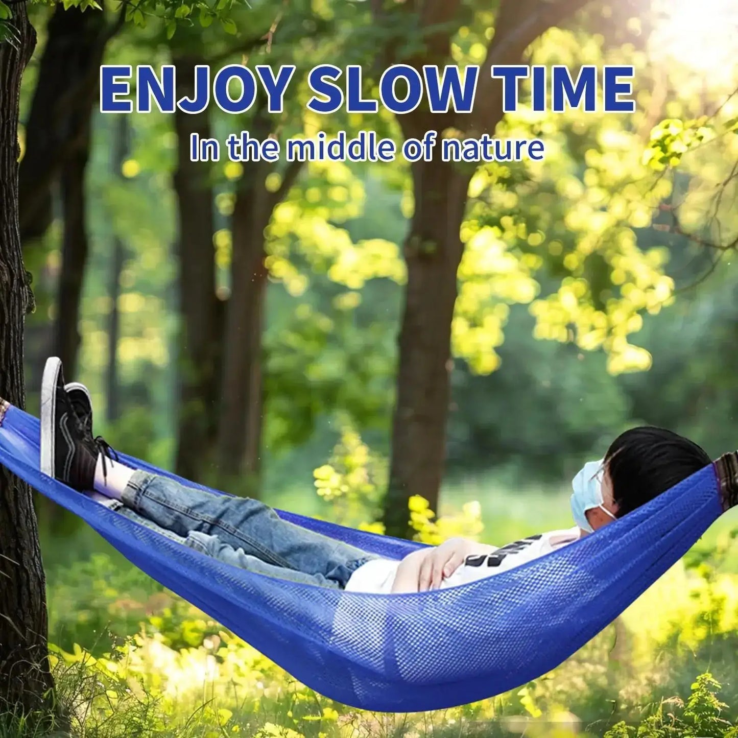 Hickened Rope Double Outdoor Hammock with Bag
