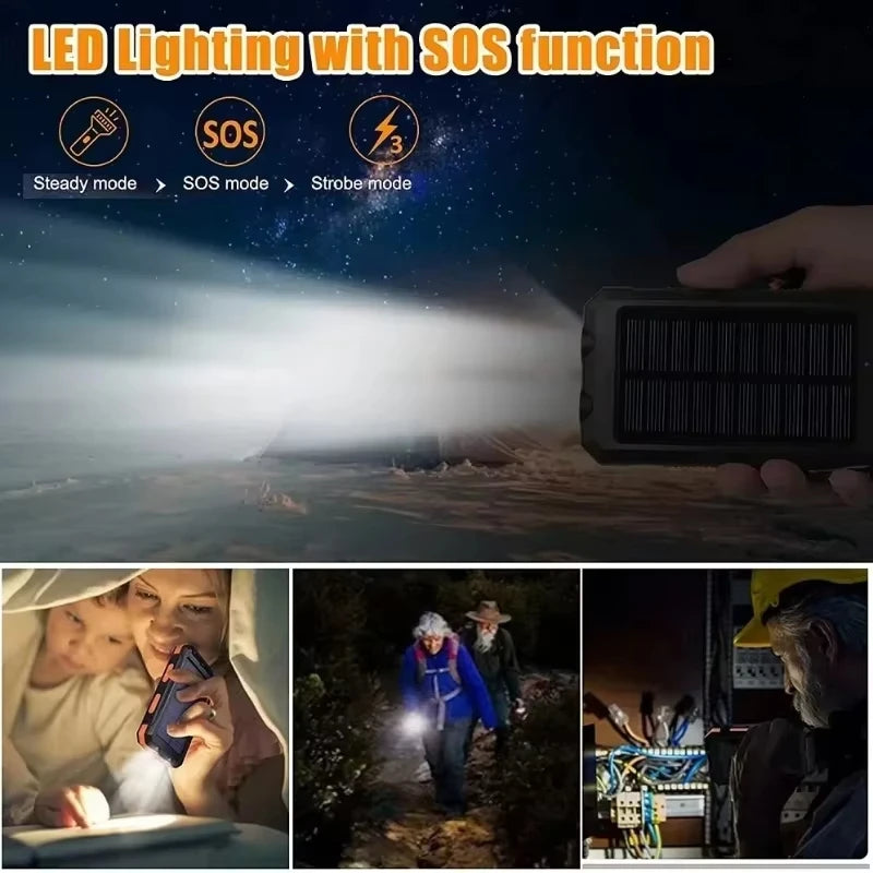 Xiaomi 200000 m A h Power Bank Flashlight For iPhone Samsung