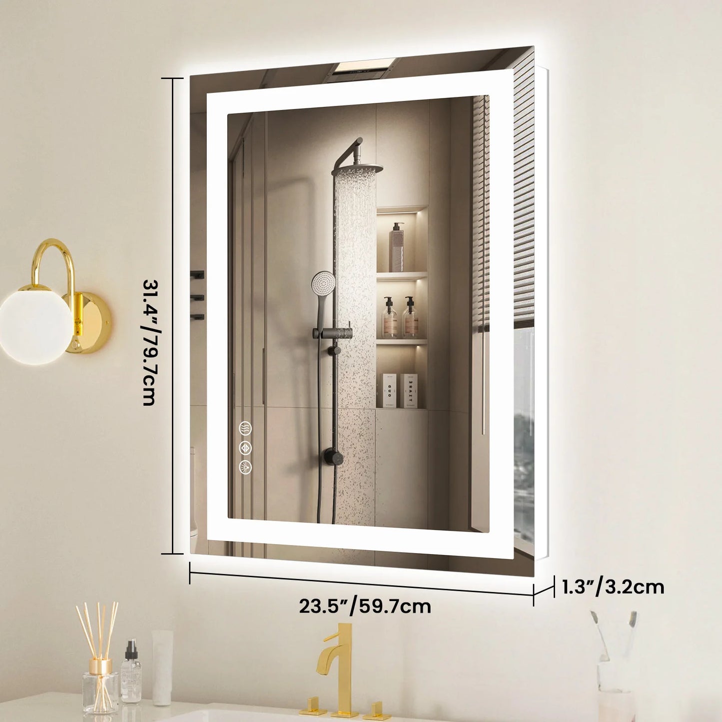 JHK 36"x 24"LED Bathroom Vanity Mirror