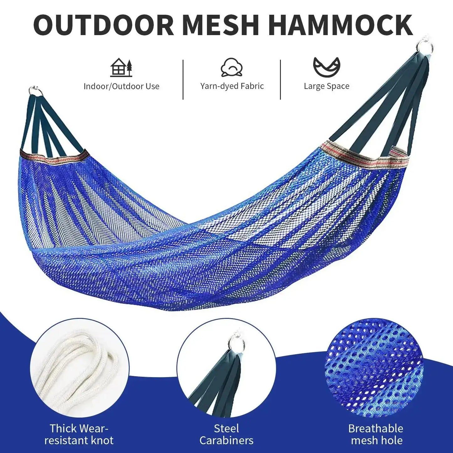Hickened Rope Double Outdoor Hammock with Bag