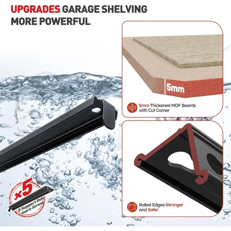 5 Tier Adjustable Metal Shelving Unit, Garage Shelves