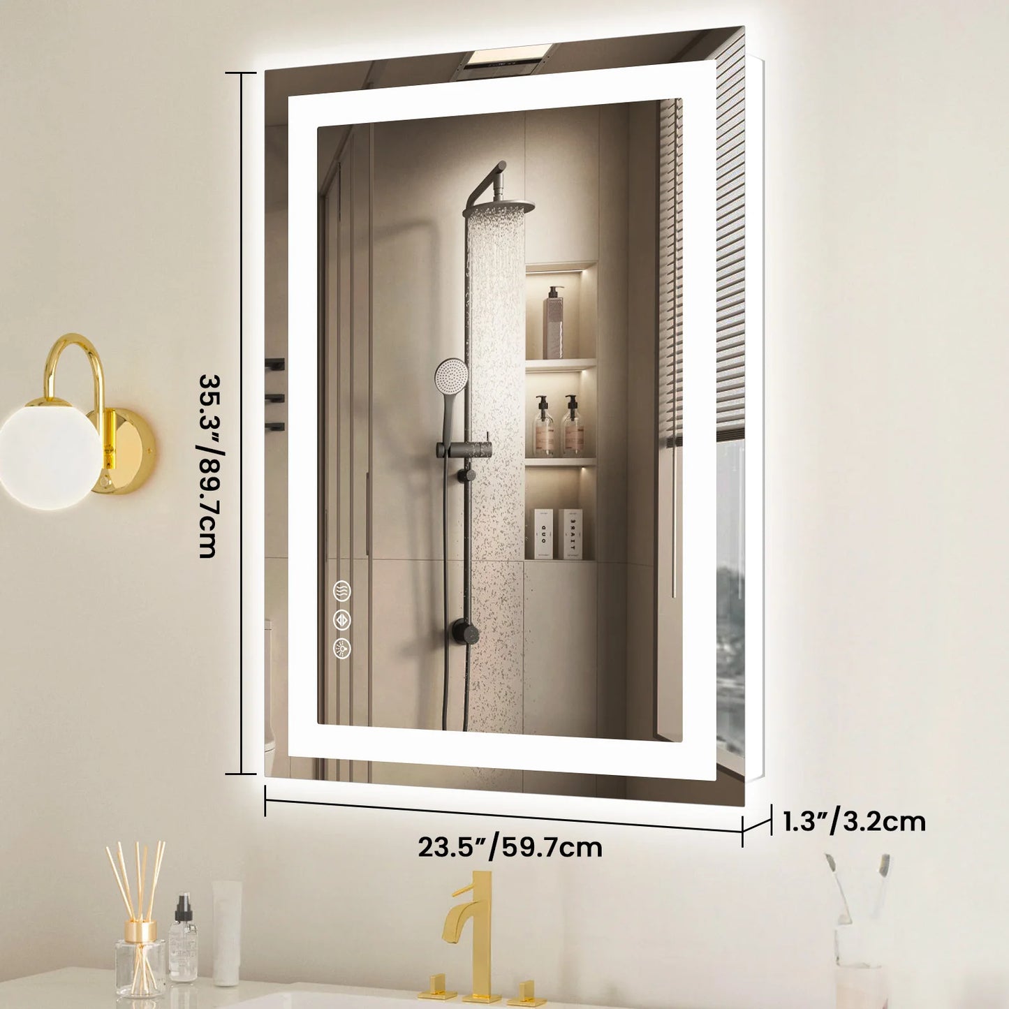 JHK 36"x 24"LED Bathroom Vanity Mirror