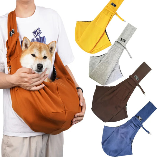 Crossbody breathable folding pet bag, portable cat or dog bag