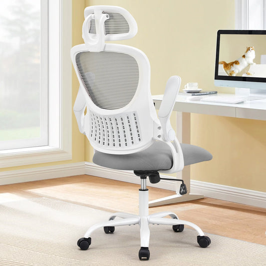 JHK Office Desk Chair Adjustable Headrests, Lumbar Support