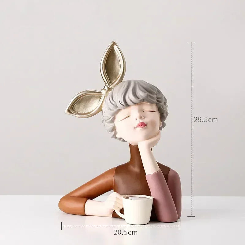 Nordic Butterfly Fairy Girl Figurines,