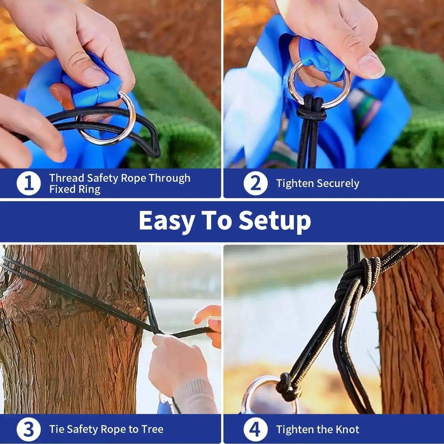 Hickened Rope Double Outdoor Hammock with Bag