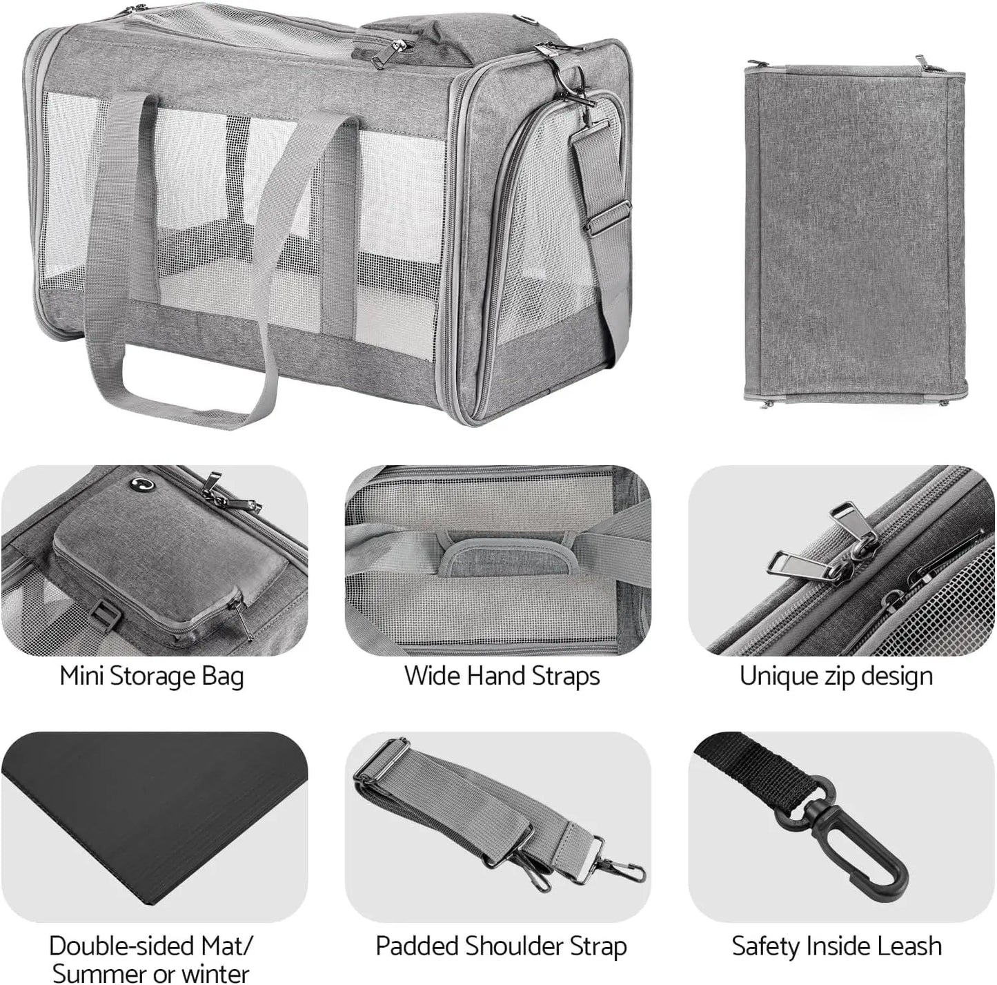 Pet Carrier for Cats Dogs Soft Travel Bag
