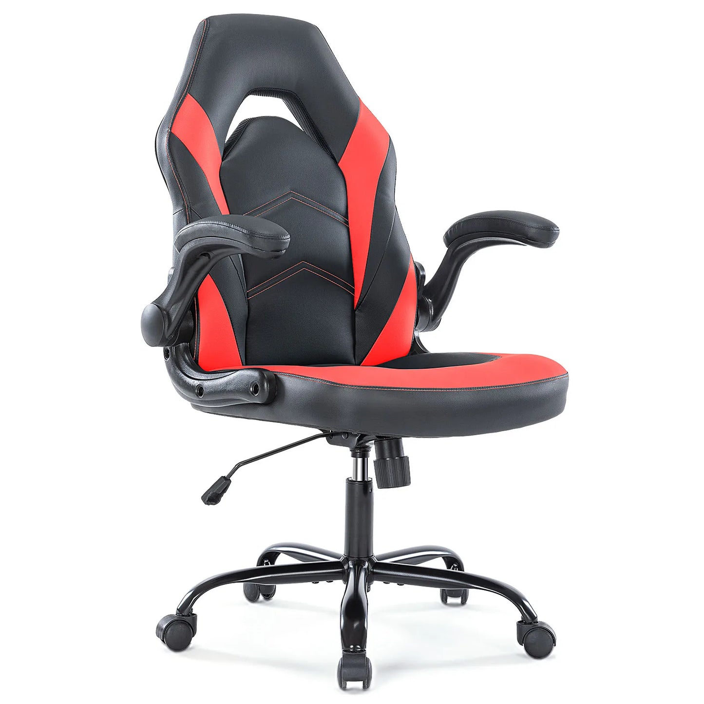 JHK Ergonomic Adjustable PU Leather Chair Flip-up Armrest