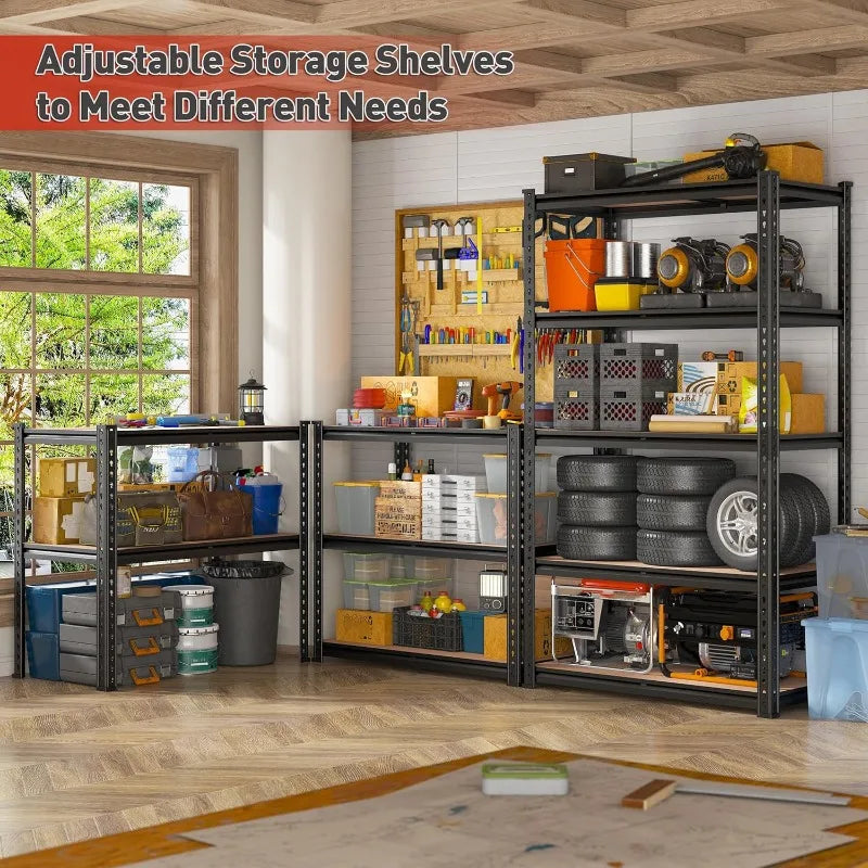 5 Tier Adjustable Metal Shelving Unit, Garage Shelves