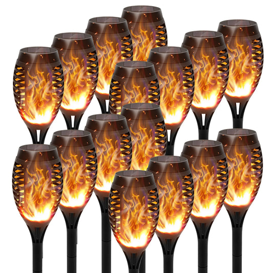 Solar Torch Lights Lawn Path Yard Patio