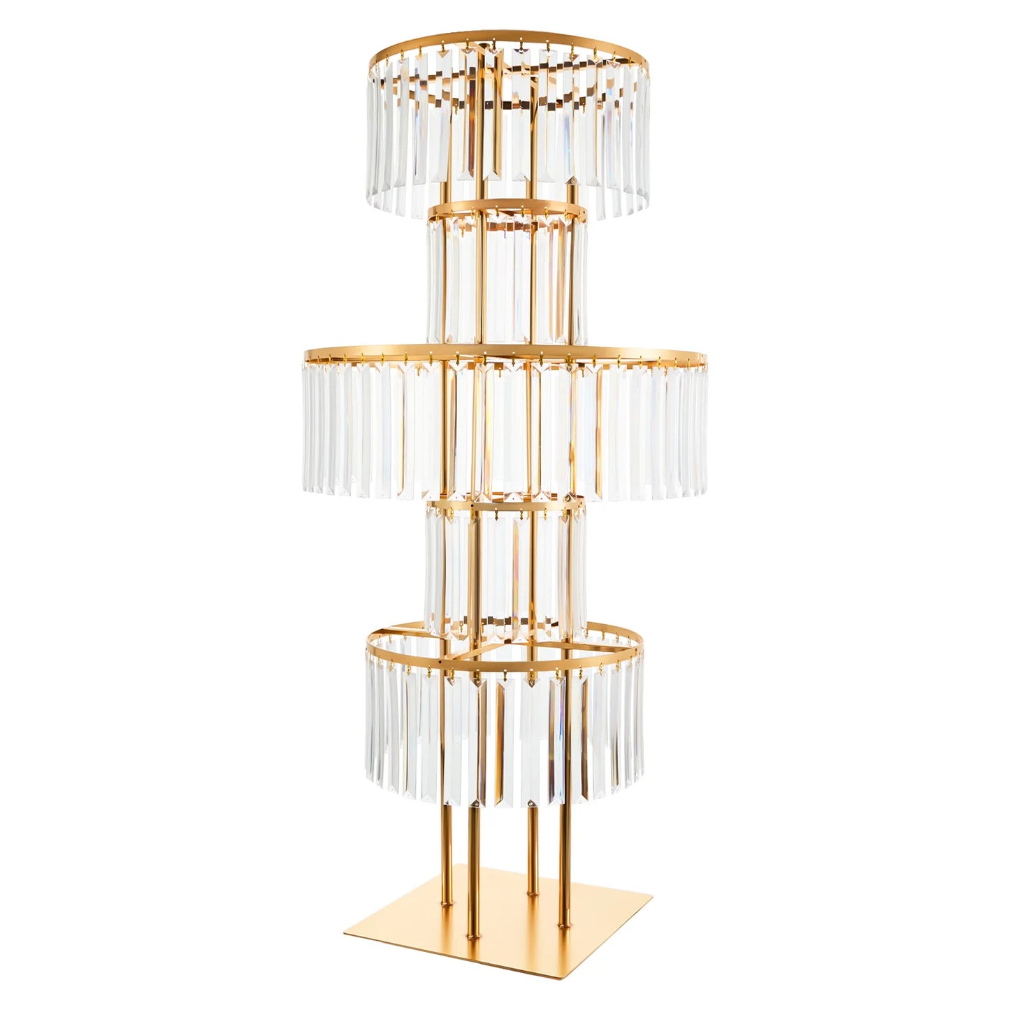 5 Tiers Gold Wedding Centerpieces Flower Stand