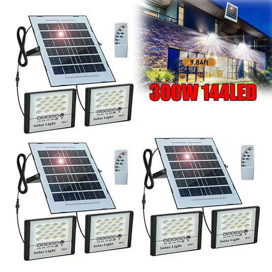 300W LED Solar Street Lights  Lamps Waterproof Spotlight