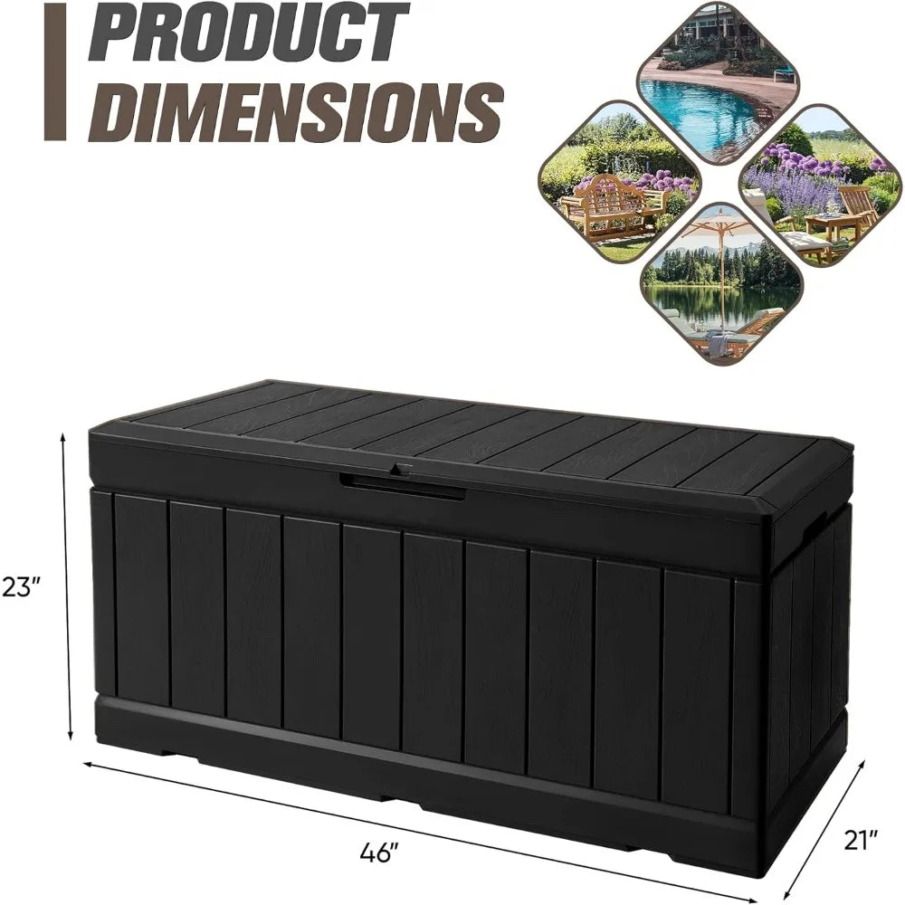 83 Gallon Deck Box Furniture Cushions and Garden Tools