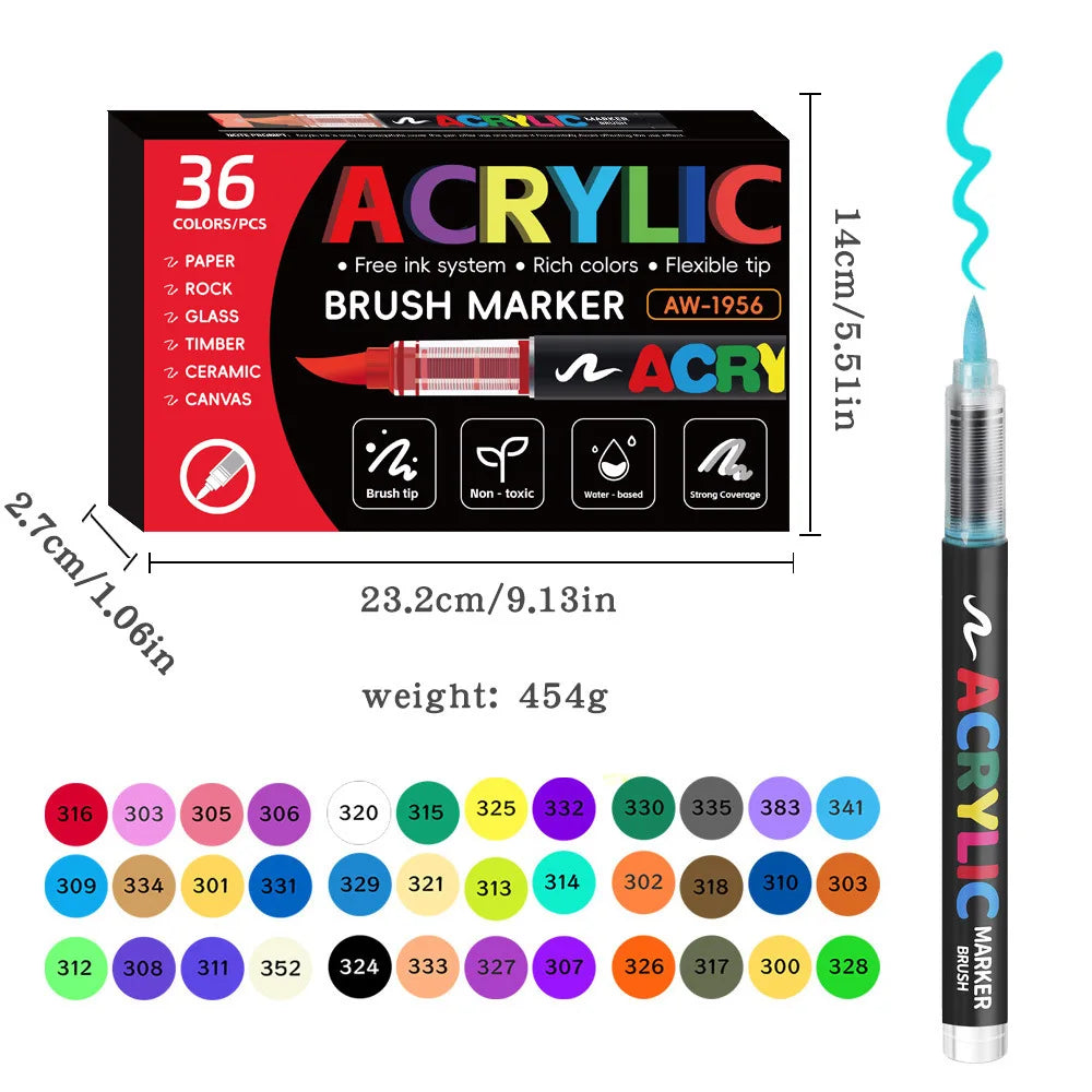 12-168 Colors Direct Liquid Paint Art Acrylic Paint Pens