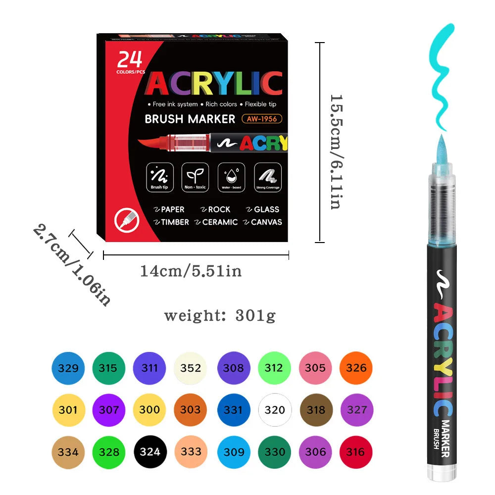 12-168 Colors Direct Liquid Paint Art Acrylic Paint Pens