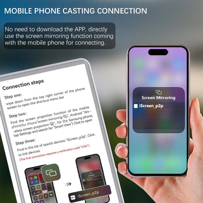 Vlog Selfie Monitor Screen for Phone, Rear Camera for Selfie