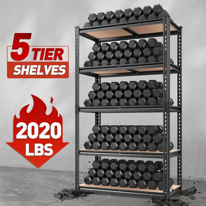 5 Tier Adjustable Metal Shelving Unit, Garage Shelves
