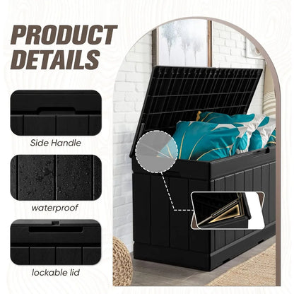 83 Gallon Deck Box Furniture Cushions and Garden Tools