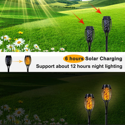 Solar Torch Lights Lawn Path Yard Patio