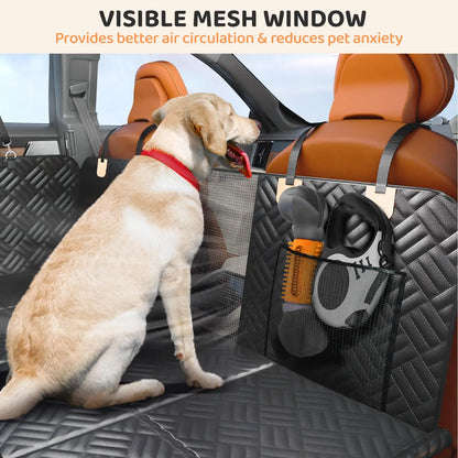 Car Rear Seat Dog Seat Cover, Hard Bottom.