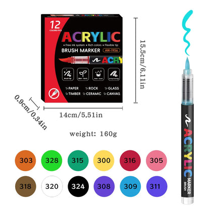 12-168 Colors Direct Liquid Paint Art Acrylic Paint Pens