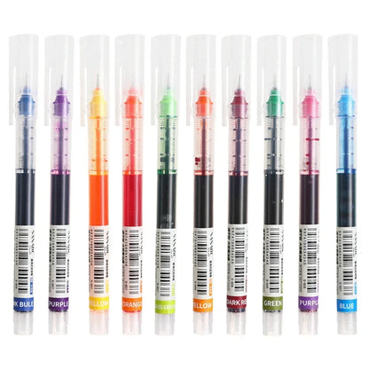 High Quality Needle Type Gel Pens Straight Liquid Ballpoint Pen