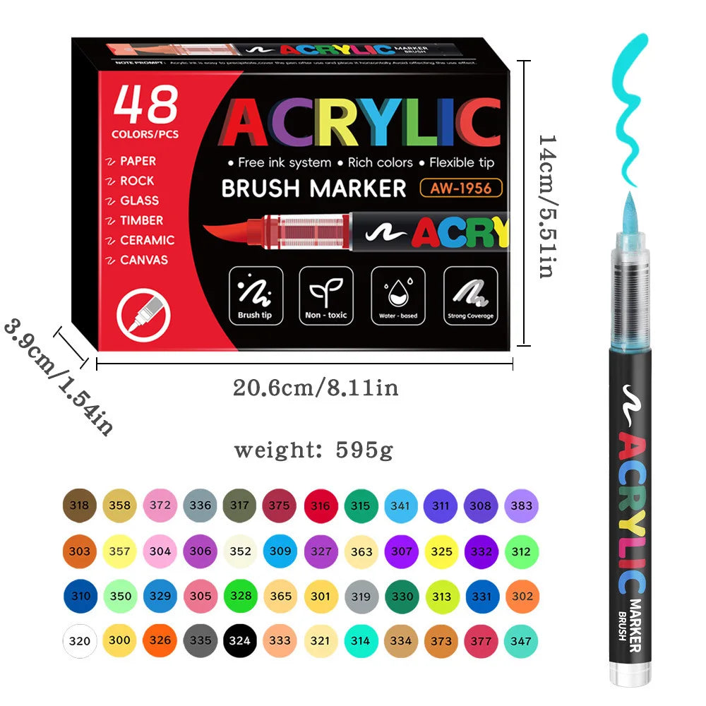 12-168 Colors Direct Liquid Paint Art Acrylic Paint Pens