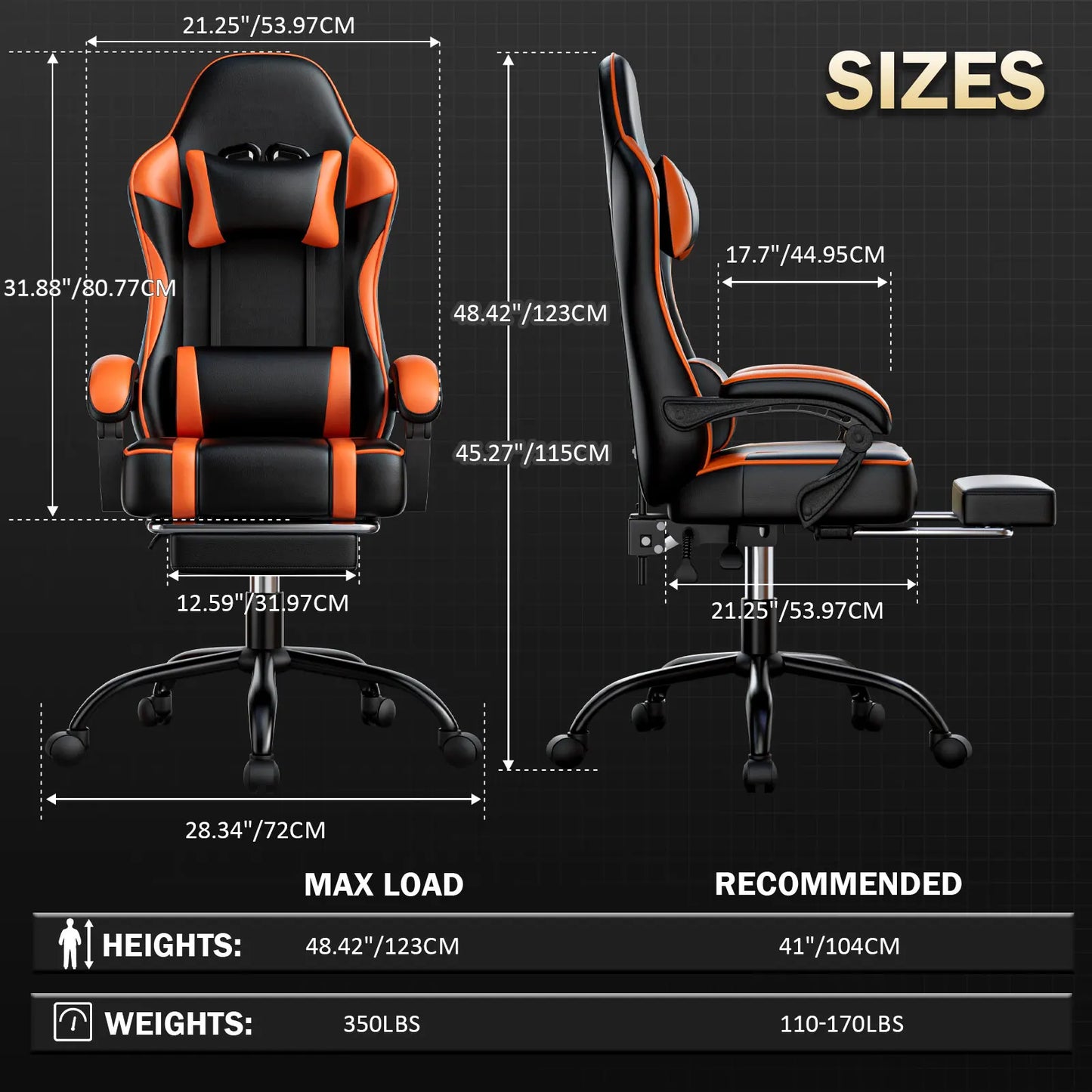 Reclining Gamer Chair Office Desk Chair
