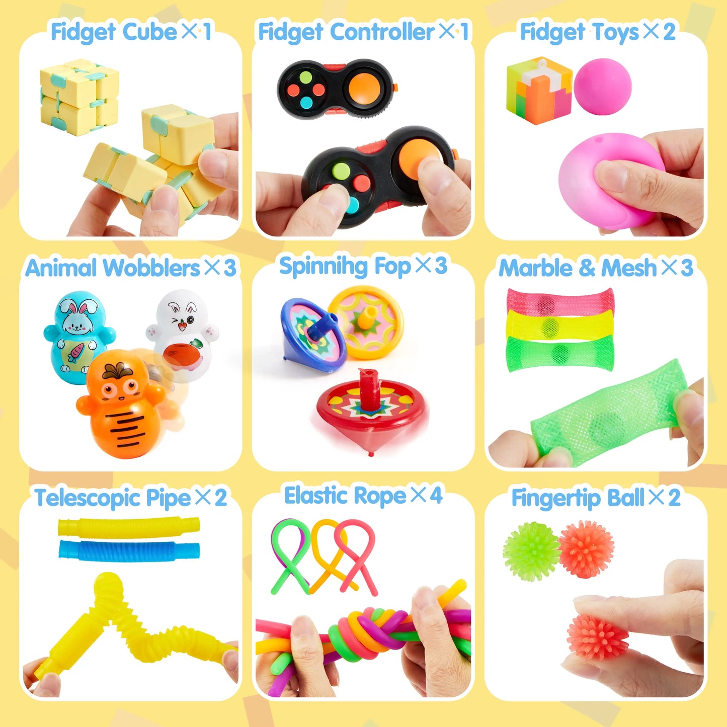 Joyfy  Autism Sensory Treasure Box Toys Prizes Stress Relief Gifts