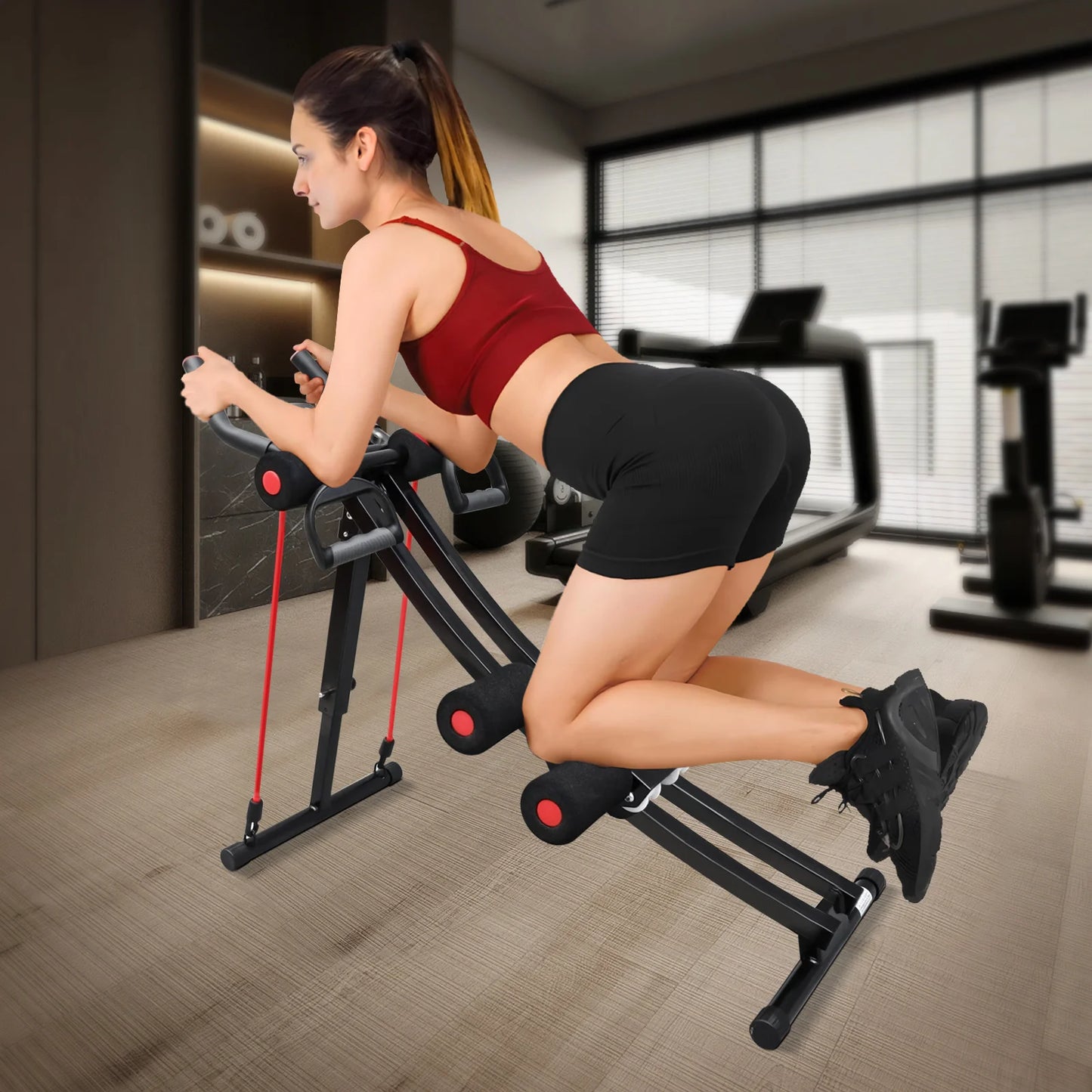 Foldable Ab Machine Home Gym, Abdominal Trainer