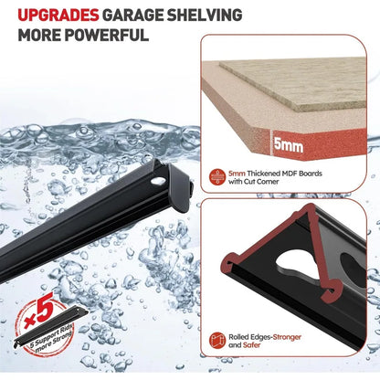 5 Tier Adjustable Metal Shelving Unit, Garage Shelves