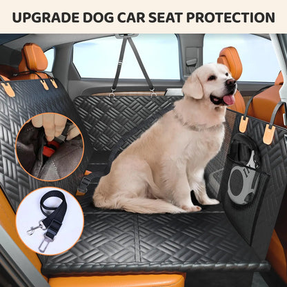Car Rear Seat Dog Seat Cover, Hard Bottom.