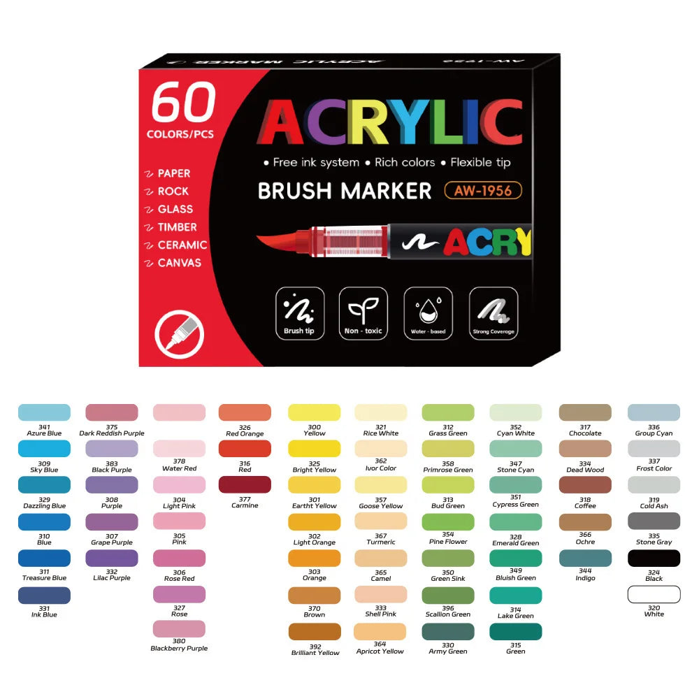 12-168 Colors Direct Liquid Paint Art Acrylic Paint Pens