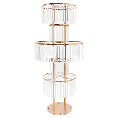 5 Tiers Gold Wedding Centerpieces Flower Stand
