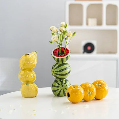 1PCS Overlapping  Nordic Style Three-Tier Ceramic Vase