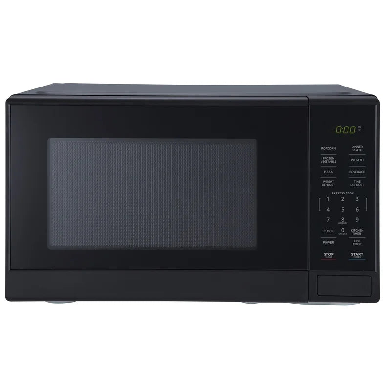 1000W Countertop Microwave Oven 1.1 Cu Ft with 10 Power Levels One Touch Cooking Safety Lock Express Cook Defrost LED Display