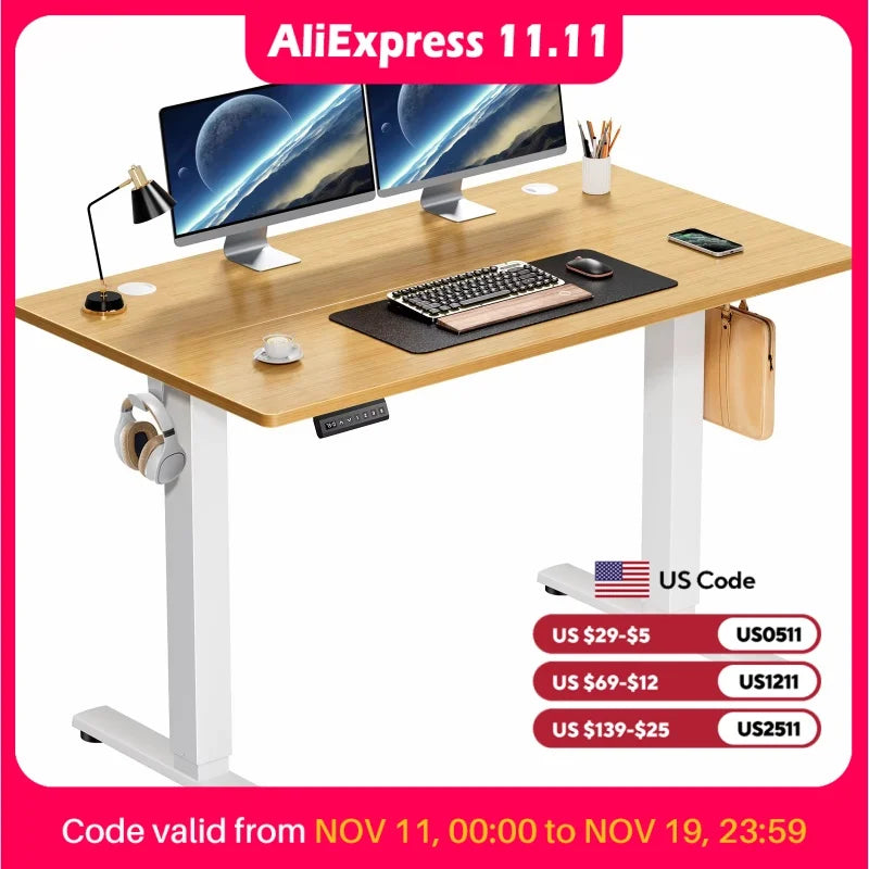 JHK Electric Standing Desk Height Adjustable 40x24 Inch