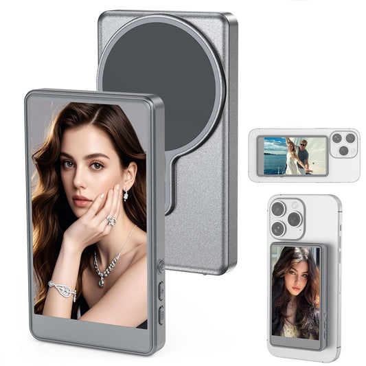 Vlog Selfie Monitor Screen for Phone, Rear Camera for Selfie
