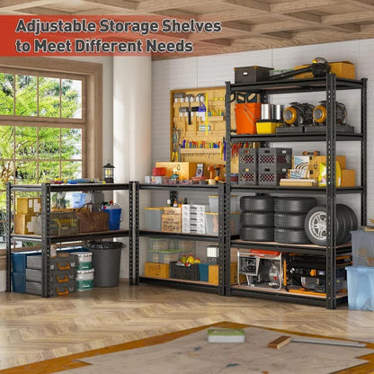 5 Tier Adjustable Metal Shelving Unit, Garage Shelves