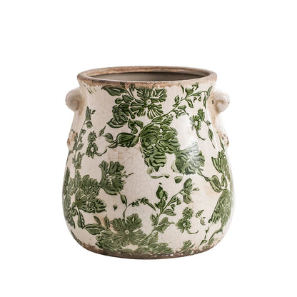 Double Ear retro Vintage Ceramic Flower Pots   Horticulture Orchids