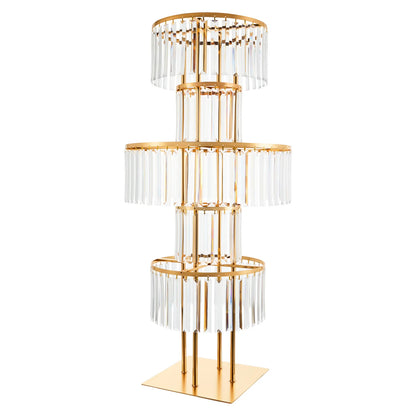 5 Tiers Gold Wedding Centerpieces Flower Stand