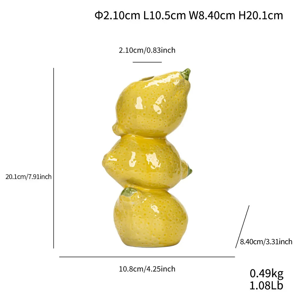 1PCS Overlapping  Nordic Style Three-Tier Ceramic Vase