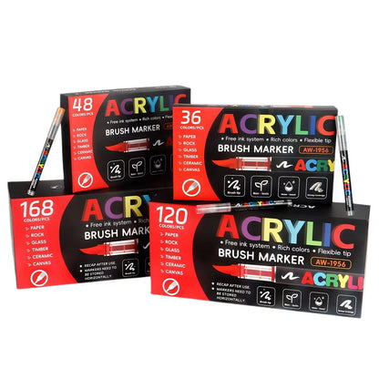 12-168 Colors Direct Liquid Paint Art Acrylic Paint Pens